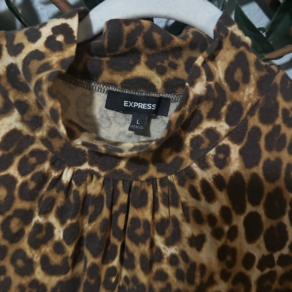 Express Leopard Print Top in Brown and Black - Picture 12 of 12